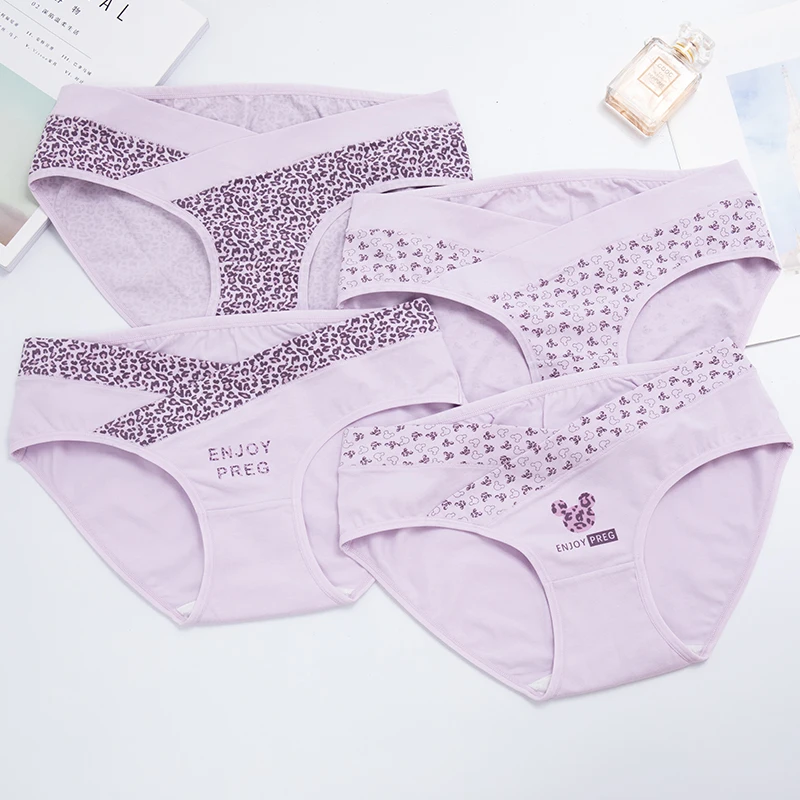 4 шт./комплект женские хлопковые трусы для беременных |