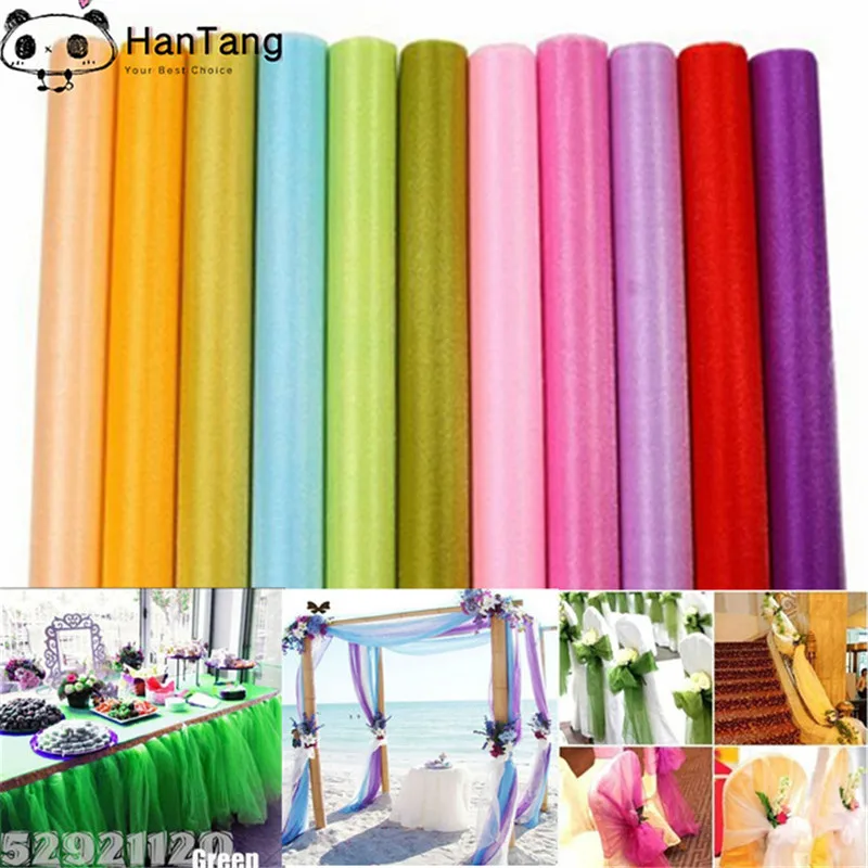 Тюль на рулоне 5м/10м Кристаллическая ткань Органза Бухта для свадебного украшения День Рождения Детский Душ 5 з.