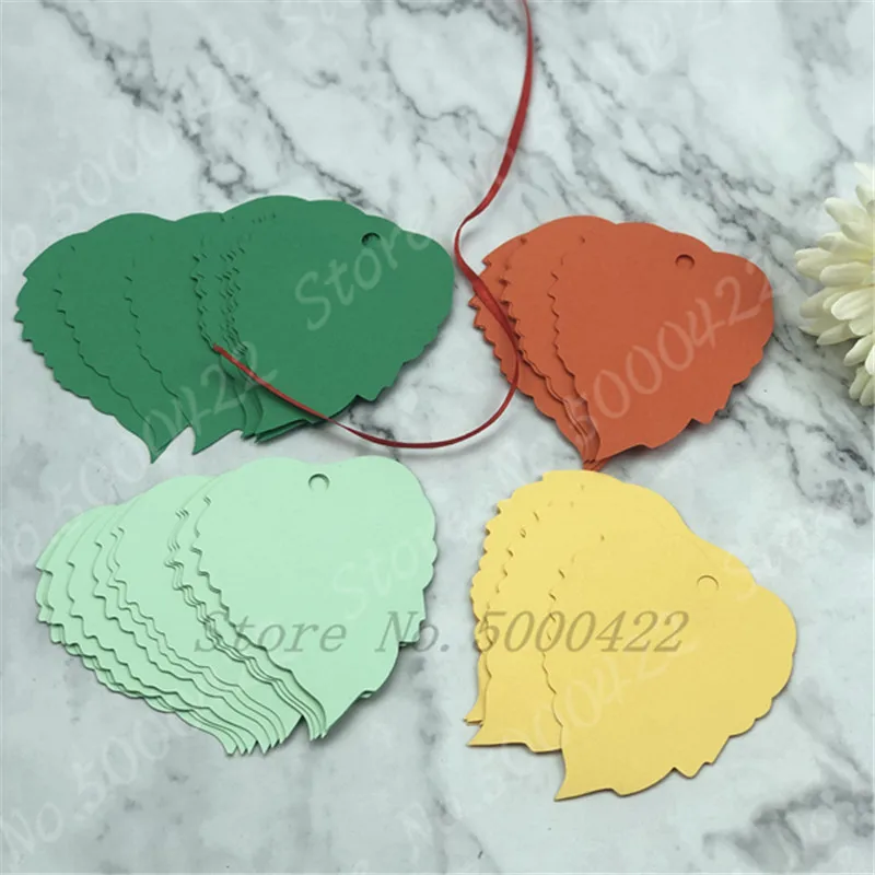 50 шт. декоративные карты в форме листьев желая карта повесить подарочные ярлыки