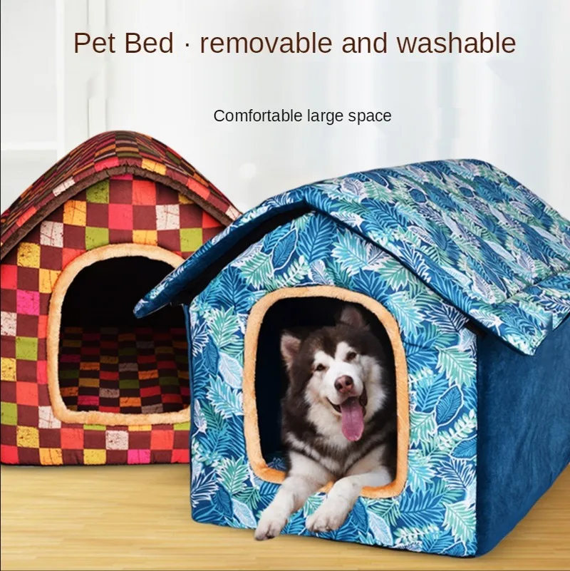 

Dog House Indoor Teddy Pet Nest Four Seasons General Kennel Room Warm In Winter Closed Cat House Moisture-proof and Breathable