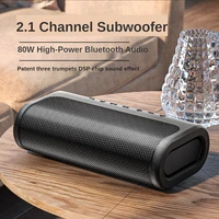 80W Portable Subwoofer Wireless Large Bluetooth Speaker Outdoor Waterproof Boombox Home Theater System Sound Box Audio Center