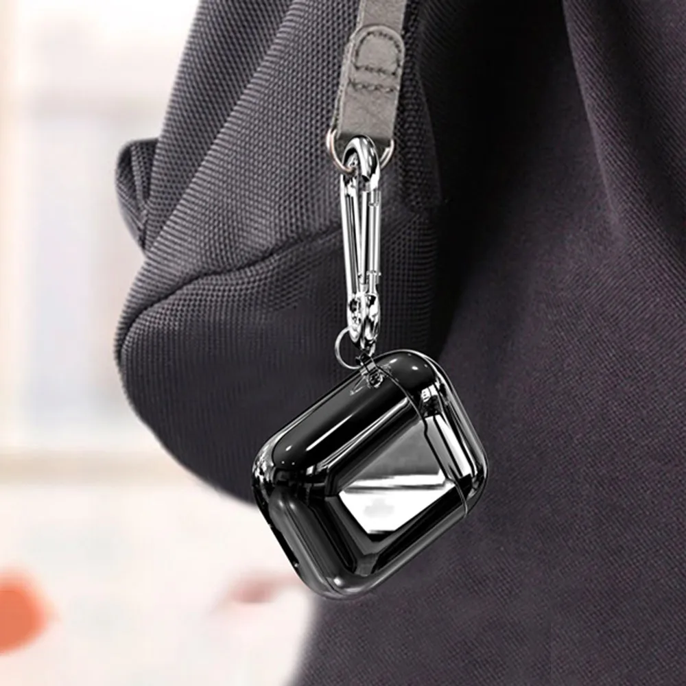 BFOLLOW Роскошная плакированная силиконовый чехол для AirPods Pro Airpods 1/2 Мягкий защитный чехол на заднюю панель из полиуретана Противоударная защитная задняя крышка с цепочкой для ключей