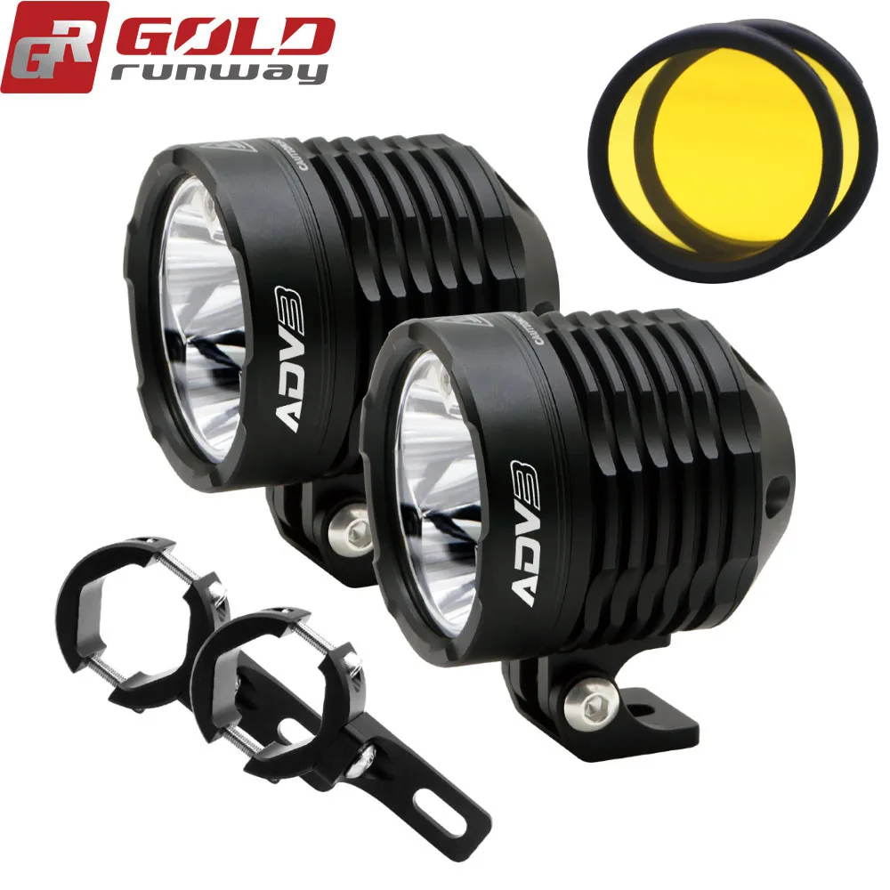 GOLDRUNWAY GR-ADV3 30 Вт XPL V5 12V led Пятно Света 12В для ближнего и дальнего света светодиодные противотуманные фары для мотоцикла