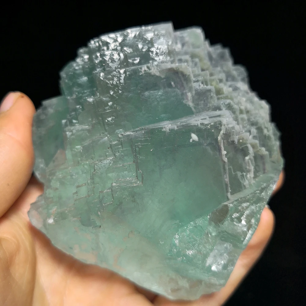 

796g C4-1 Natural Stone Quartz Green Fluorite Mineral Crystal Specimen from Yaogangxian Hunan Province China