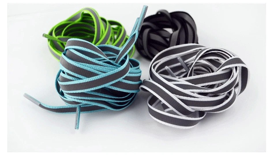 Fashion 47"/120cm Men Women Flat 4M Reflect Light Bumper Athletic Running Walking Sports Shoe Laces One Pair N007