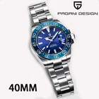 Часы PAGANI DESIGN 2021 Мужские механические, брендовые автоматические деловые Водонепроницаемые Синие, из нержавеющей стали