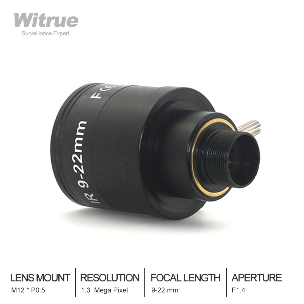 Объектив видеонаблюдения Witrue HD 9-22 мм с переменным фокусным расстоянием 1 3