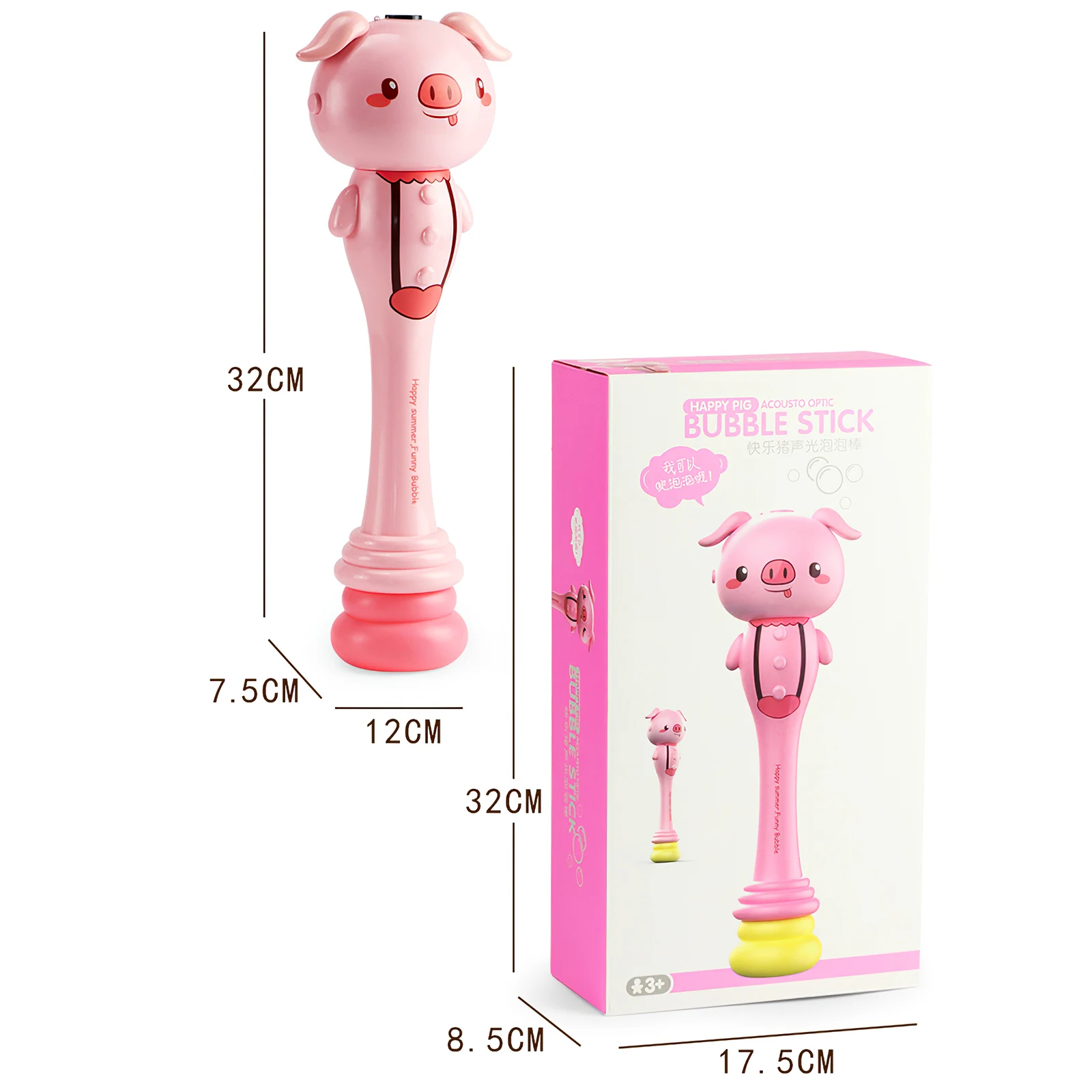 

Children Little Pink Pig Electric Bubble Machine Music Glow Automatic Bubble Blowing Machine Outdoor Toys Summer Playing Toy