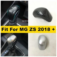 stalls gear shift decoration knob handball cover trim matte carbon fiber abs fit for mg zs 2018 2022 accessories car styling