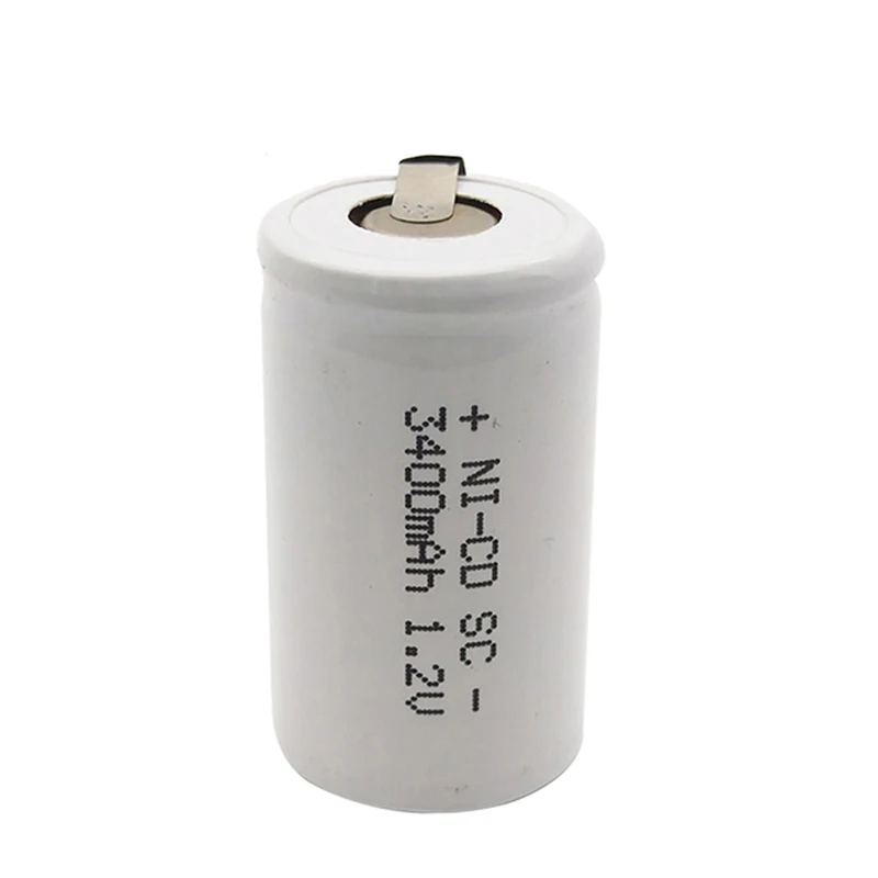 MJKAA SC 3400mah 1,2 V 22*42 Ni-CD аккумуляторная батарея Sub C с удлинителем, обработанным в инструментах, батарейный блок