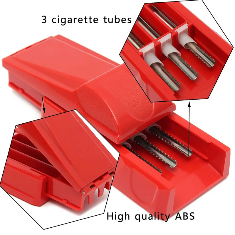 1PC Plastic Vogue Manual Triple Cigarette Tube Injector Roller Convenient Quickly Maker Durable Tobacco Rolling Machine | Дом и сад