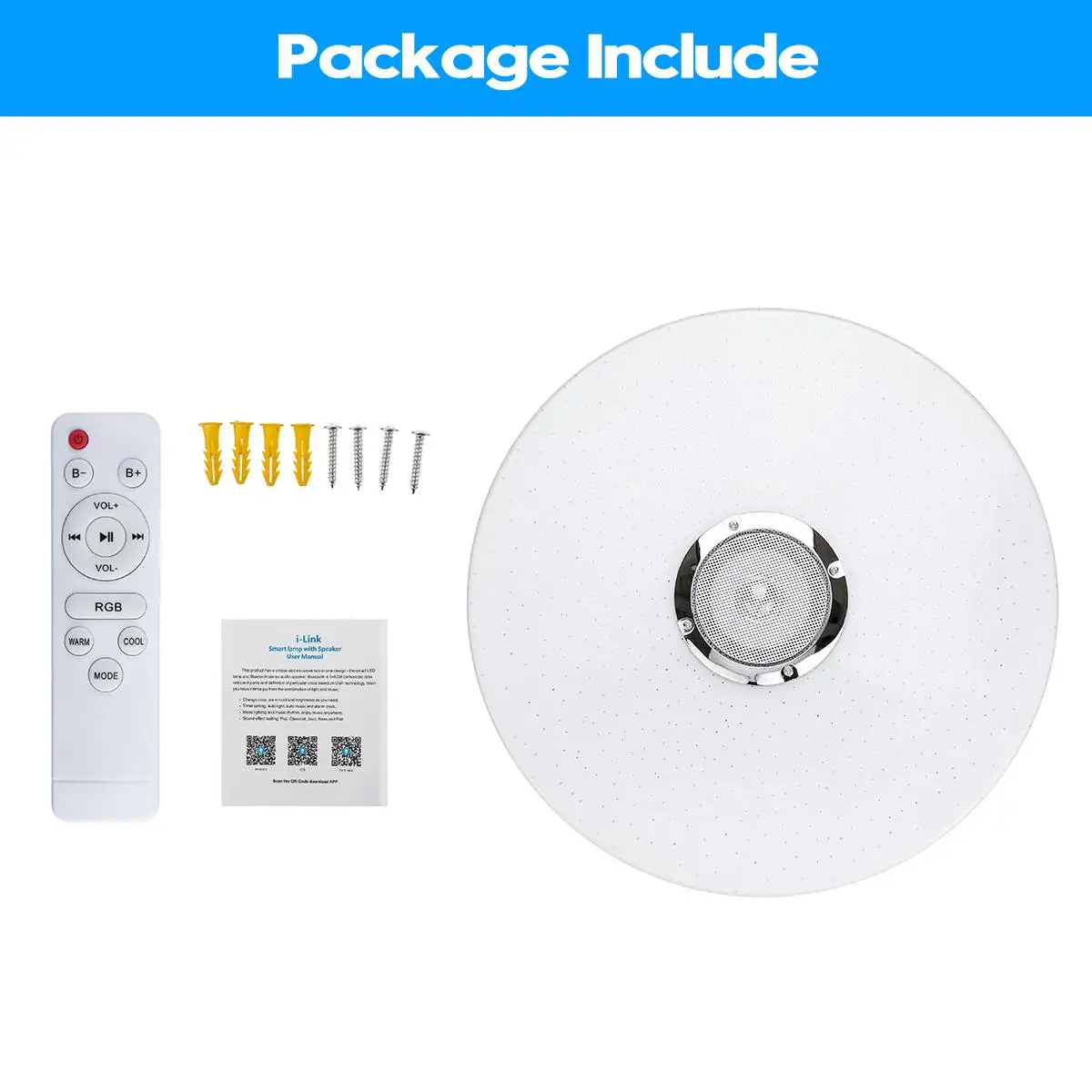 

Modern RGB LED Ceiling Lights Home Lighting 36W 72W Remote&APP Control bluetooth Music Light Bedroom Lamps Smart Ceiling Lamp