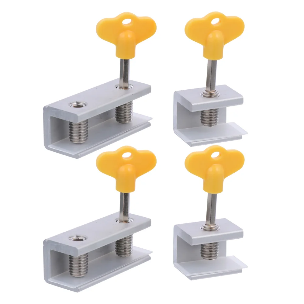 

4pcs Adjustable Sliding Window Locks Aluminum Alloy Window Locks with Key