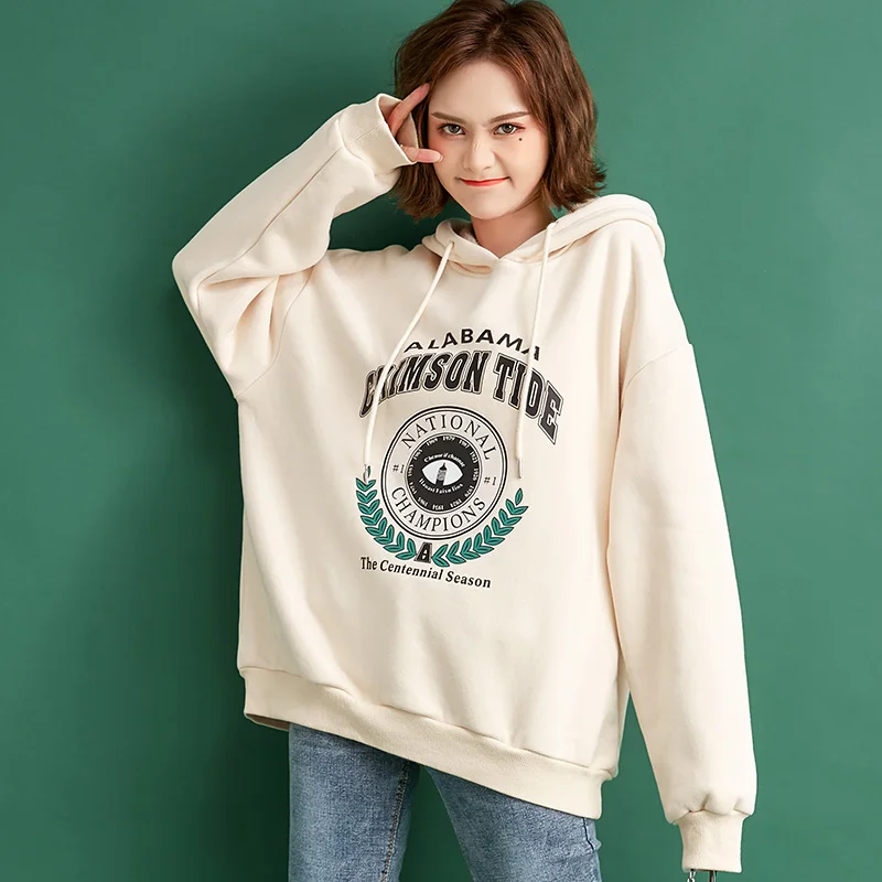 

Новый товар от SONDR, толстовка большого размера бежевого и белого цвета, верхняя одежда, свободные топы, женская одежда, свитшот, женская одеж...