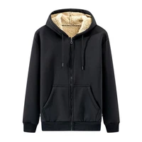 men coat extra thick extra warm cardigan drawstring hooded winterautumn mens jacket with inseam for daily wear
