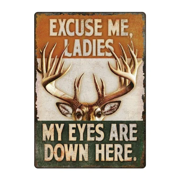 

Eyes Down Here Tin Sign