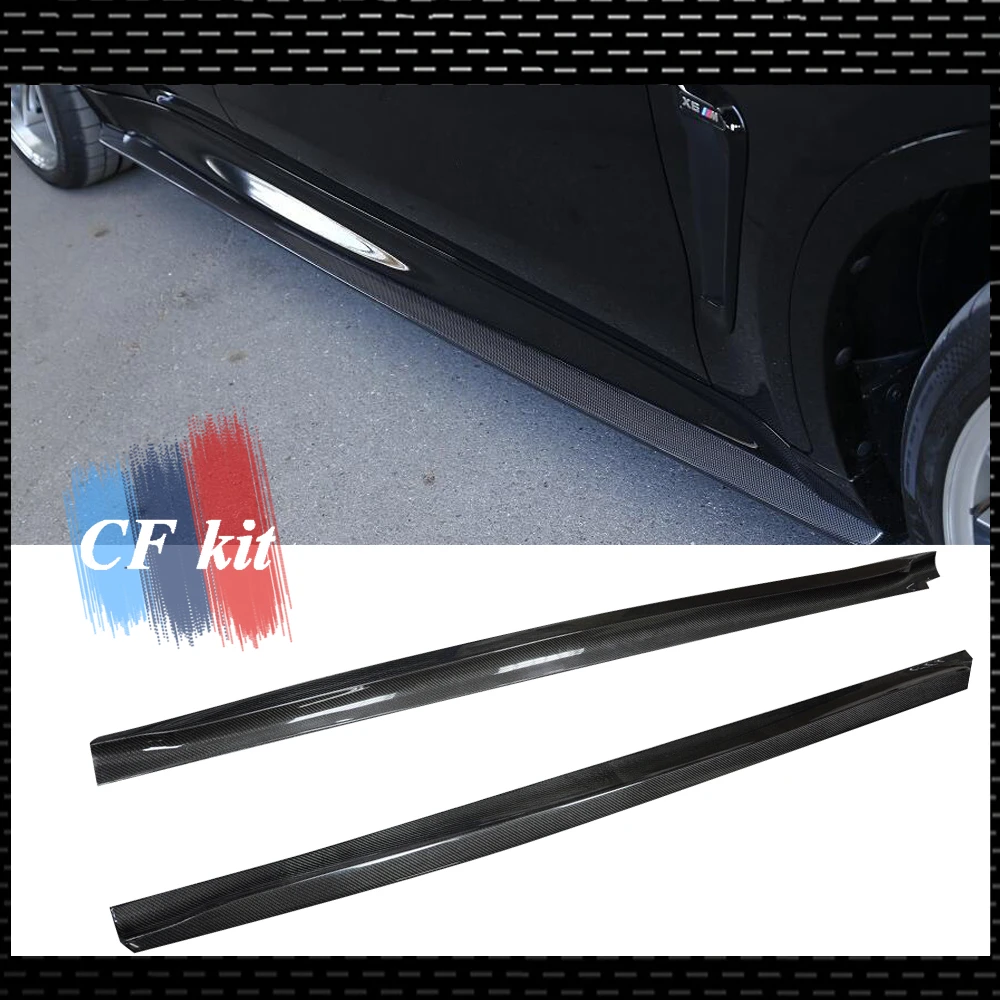 Боковые юбки из углеродного волокна M Tech для BMW F15 F16 X5 X6 F85 X5M F86 X6M комплект защитных