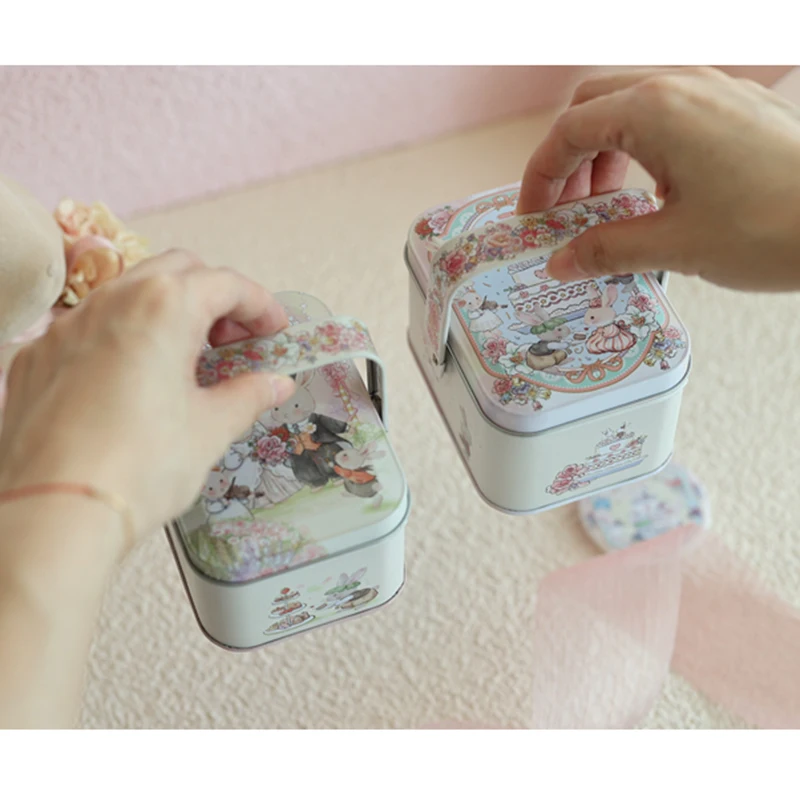 Пользовательский кролик Свадебная коробка для печенья креативная прямоугольная