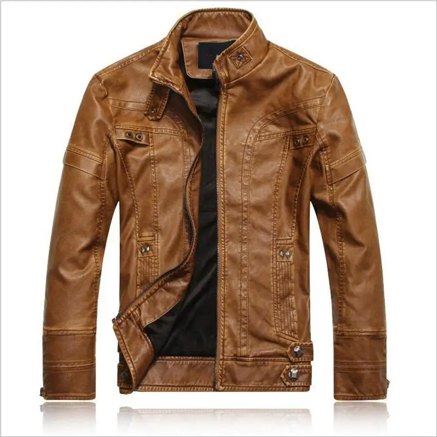 

2022 New arrive brand motorcycle leather jacket men, men's jaqueta de couro masculina,mens s coats