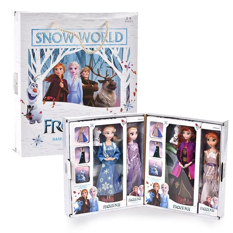 

Disney Land Snow Princess Wonderland 2 Toy Isaanna Doll Gift Box Set 11 Inch Princess Doll Frozen Toy Girls Gifts