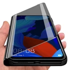 Чехол для Samsung Galaxy s21 Ultra, прозрачный умный чехол из искусственной кожи с откидной крышкой 360 дюйма для Samsung S 21 Plus S21 +, противоударные чехлы