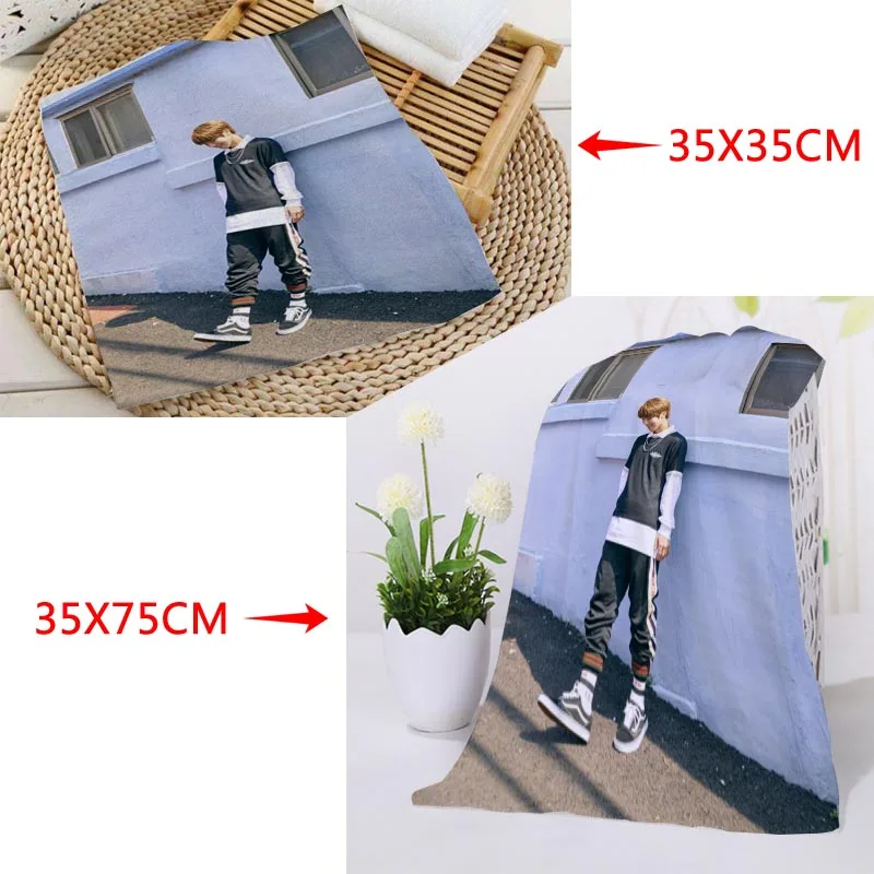 Золотое детское квадратное полотенце с принтом KPOP на заказ абсорбирующее