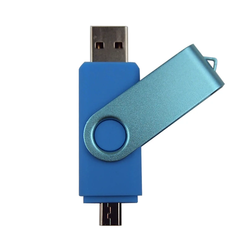 Light Blue OTG Type Микро OTG USB type-C флэш-накопитель 2,0 DIY логотип двойного использования Флешка 4 ГБ 8 ГБ 16 ГБ 32 ГБ 64 ГБ для Android смартфона/планшета/ПК - Цвет: Light Blue OTG Type