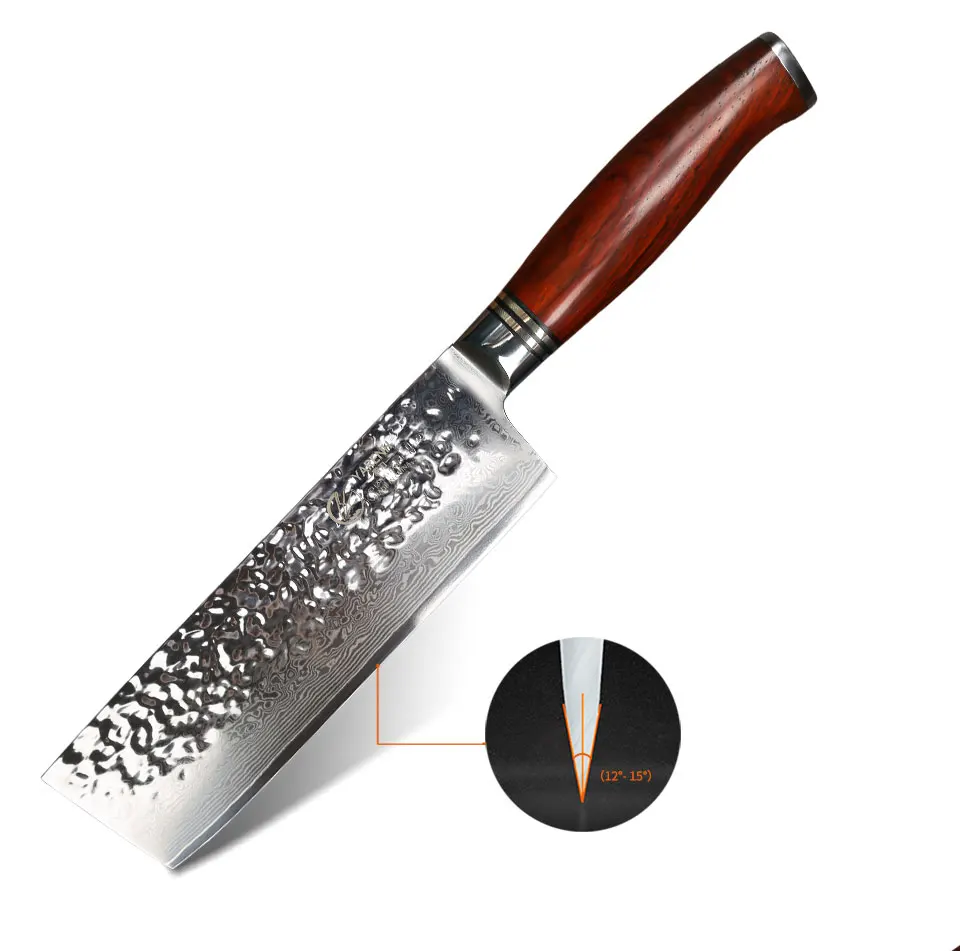 Yarenh ножи для кухни 6"- нож дамаск из японский vg10 дамасская сталь- кованный нож высокого качества- японские ножи острый