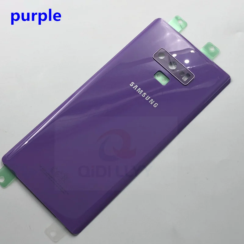 Для SAMSUNG Galaxy Note 9 N960 N960F N9600 Задняя стеклянная крышка для батареи задняя дверь Чехол для корпуса для SAMSUNG Note 9 Задняя стеклянная крышка