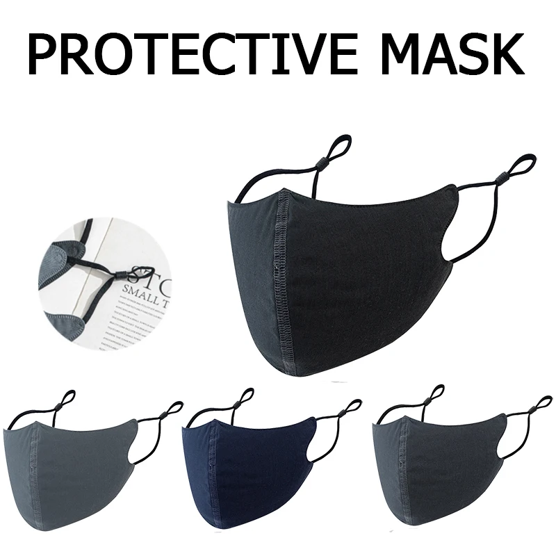 

Reusable Pure Cotton Mask Mouth Breathable Dust-proof Mask Unisex Face Mask Washable Adjustable