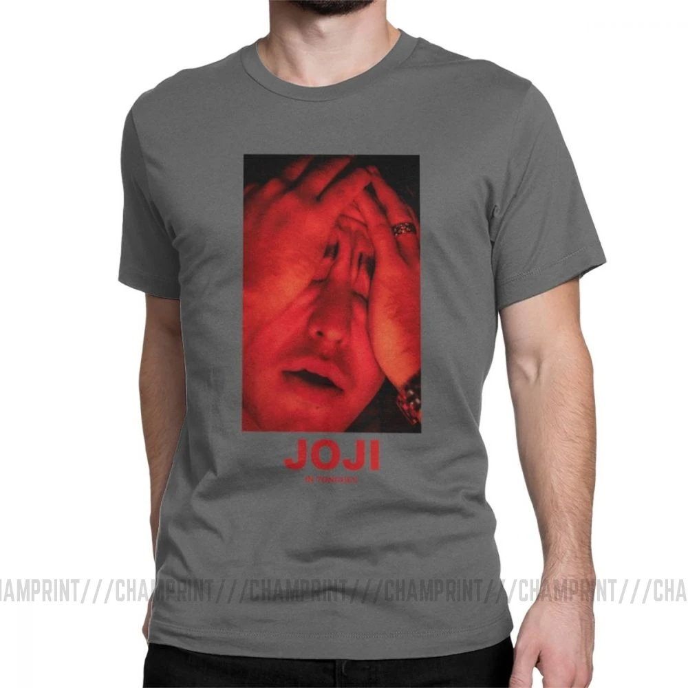 Мужская футболка Joji, грязный Франк, розовый Guy Meme, японский Ютуб, хлопок, безумные футболки с коротким рукавом, летняя футболка - Цвет: Темно-серый
