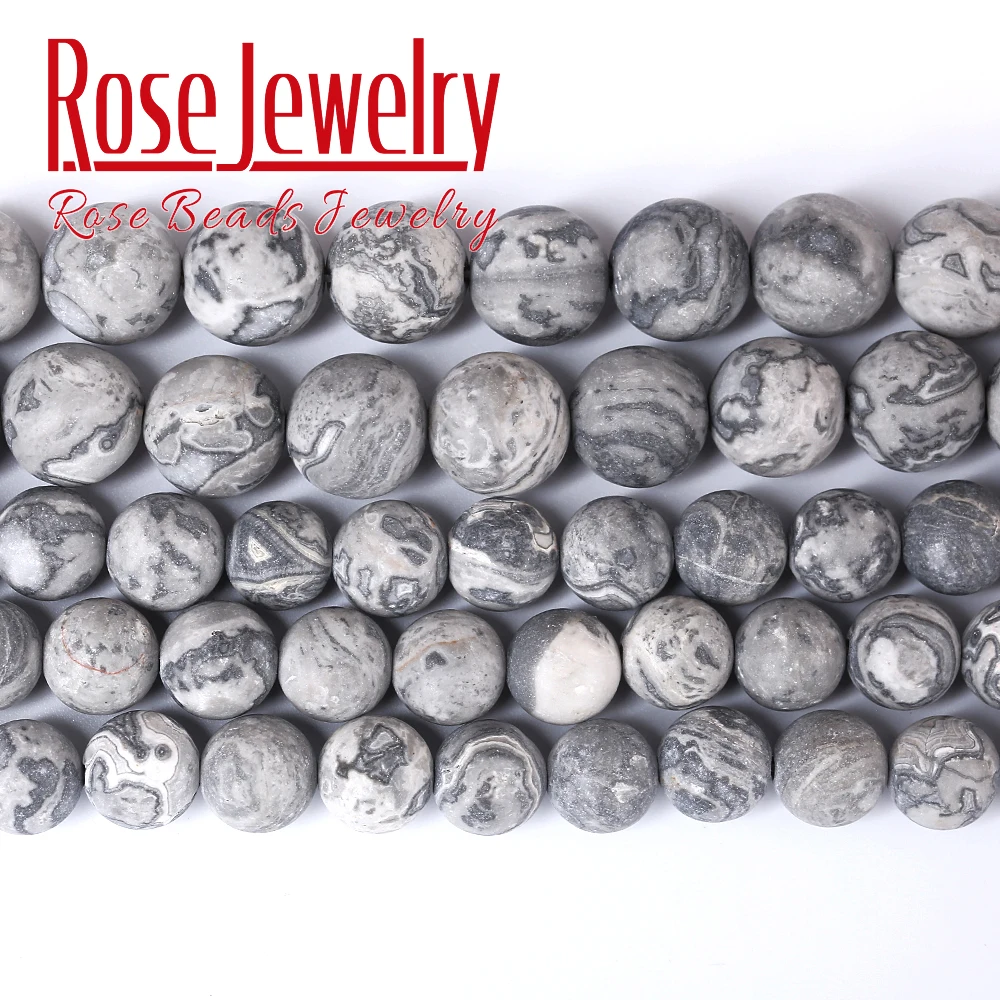 Натуральный камень с тусклой полировкой матовый карта яшмы вокруг бусины для