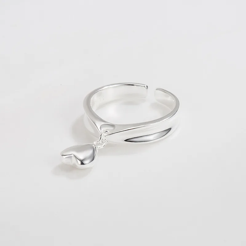 

Корейский стиль, Серебряное однотонное кольцо для влюбленных, Женское кольцо с разрезом, индивидуальный тренд, Открытое кольцо
