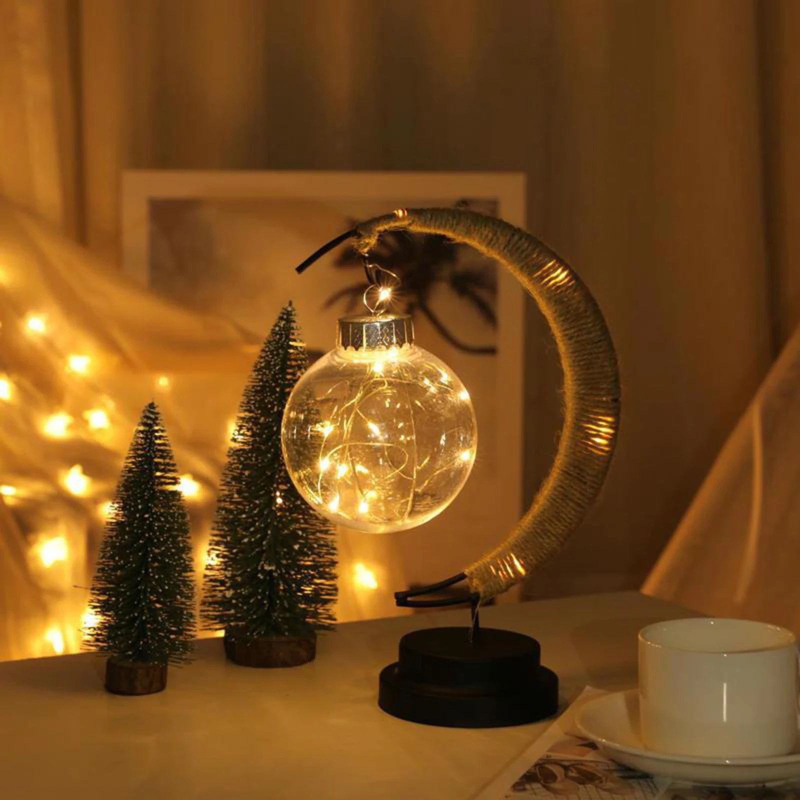 

Led Decorative Light Star Moon Light Handmade Usb / Battery Operated Night Light Holiday Wedding Party Baby Bed Lights Decors