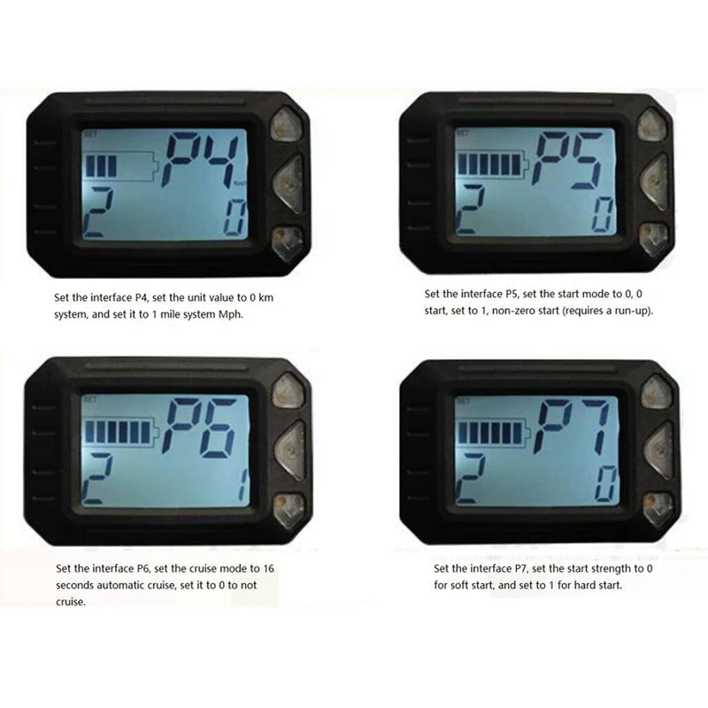 24V 36V Adjustable Electric Scooter Instrument Display Screen Switch Accelerator For 5.5 Inches Parts | Спорт и развлечения