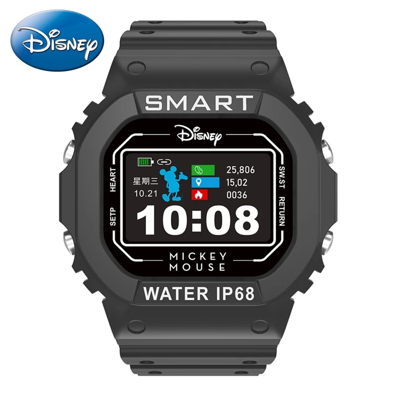 

Mickey Smart Watch Sport Fashion Style Call Message Remind Alarm Calories Step Distance Heart Rate Children Clock Teen IP68 Time