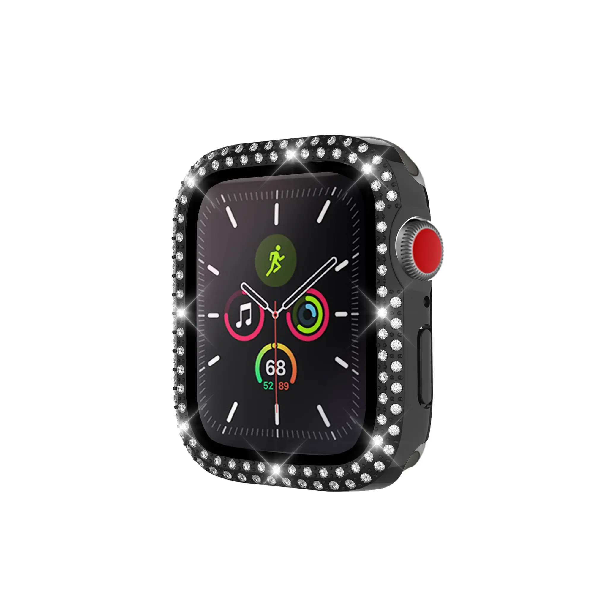 

Diamond Bumper Protective Case for Apple Watch Cover Series 6 SE 5 4 3 2 1 38MM 42MM For Iwatch 6 5 4 40mm 44mm watch band strap
