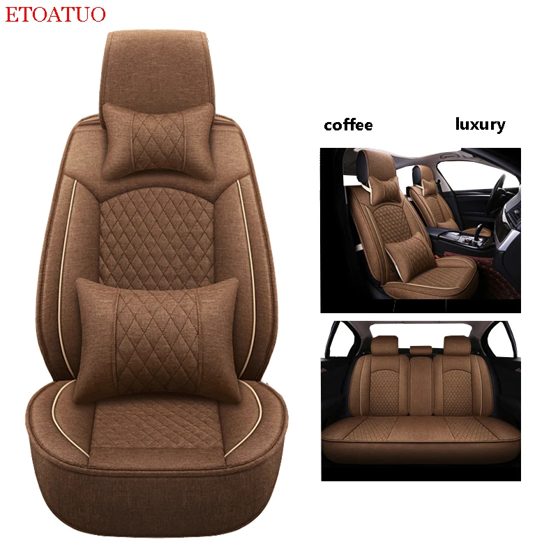 Чехлы на автомобильные сиденья из льняного волокна для seat ibiza 6j 6l leon 1 2 3 5f mk1 mk2 mk3