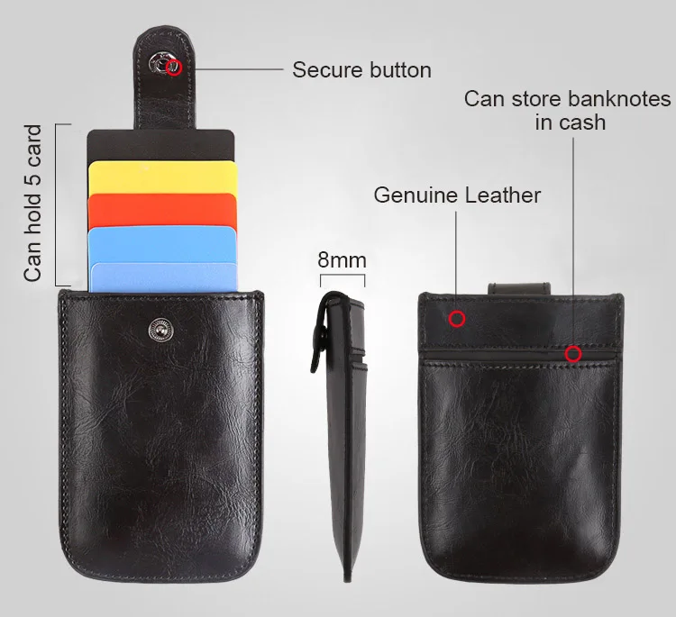 DIENQI Rfid Блокировка Анти-магнитный держатель для карт кошелек кожаный винтажный бизнес-держатель для банковской Кредитной Карты Чехол тонкий держатель для карт чехол