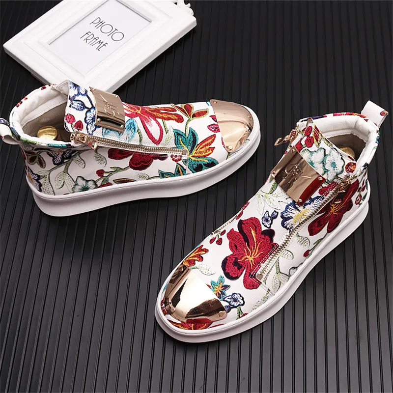 2021 Men Brand Designer Rivet Green White Shoes Causal Flats Moccasins Male High Top Rock Hip Hop For Man | Обувь