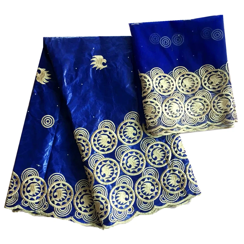 

New arrival stone african Bazin riche getzner fabric with embroidery lace bazin riche dress material nigerian style for wedding