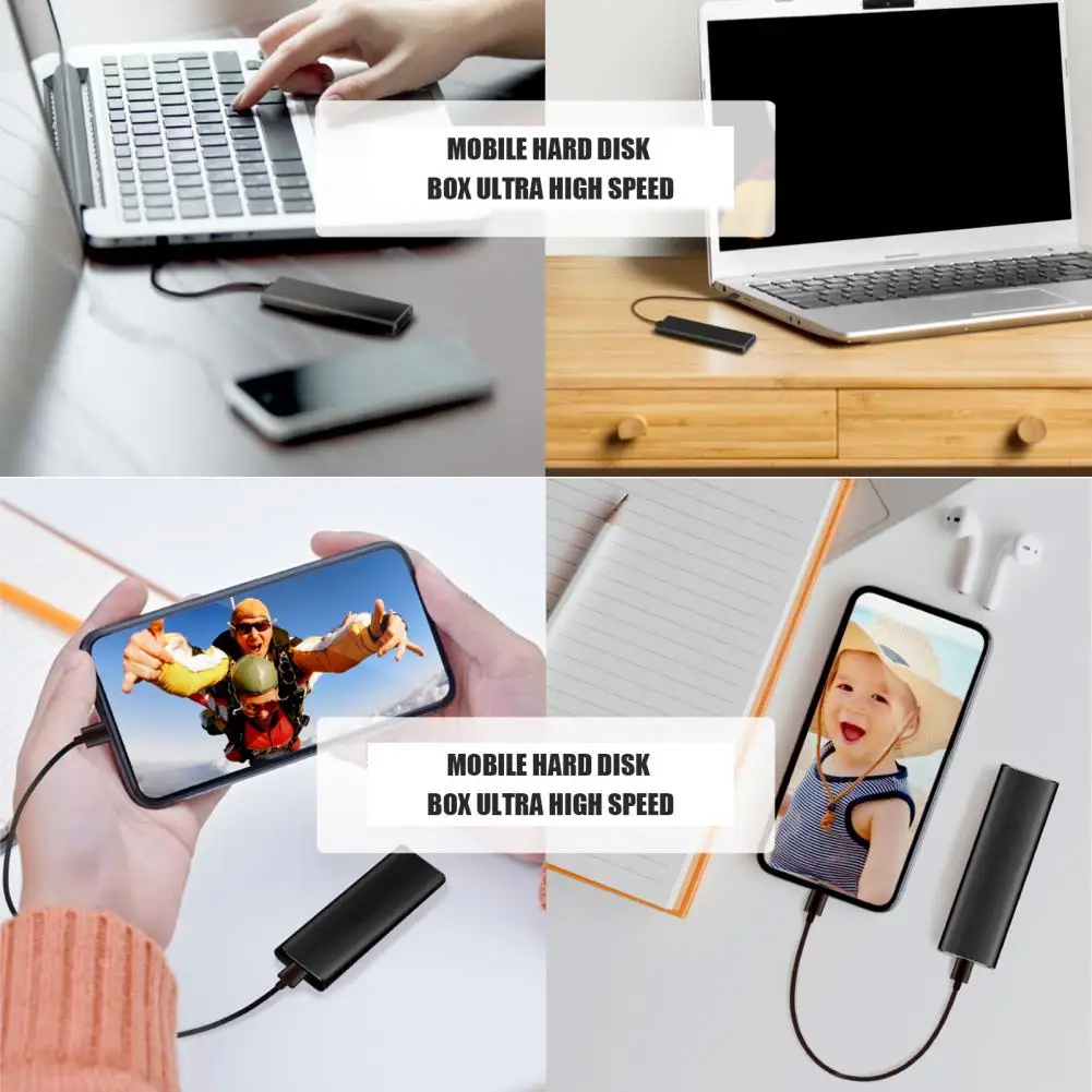 Durable High Speed Transmission M2 SSD Hard Disk Box Case NVME PCIe Enclosure M.2 to USB 3.1 for Computer TV Mobile Phone