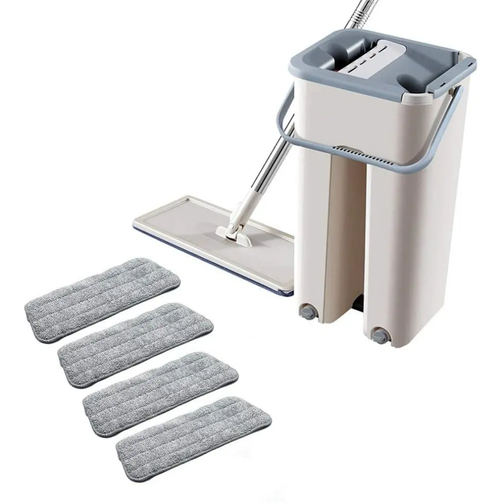 

37*20*17cm Flat Mop Disposable Mop Vibrating Fast Hand Net Red Mop For Lazy People Mop Bucket Cloth Cleaning Tool Set