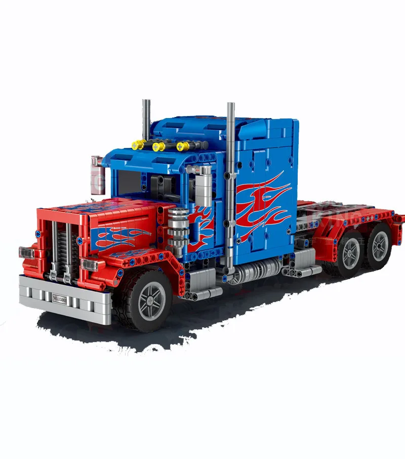 Детский конструктор Technic MOC гоночный грузовик с дистанционным управлением