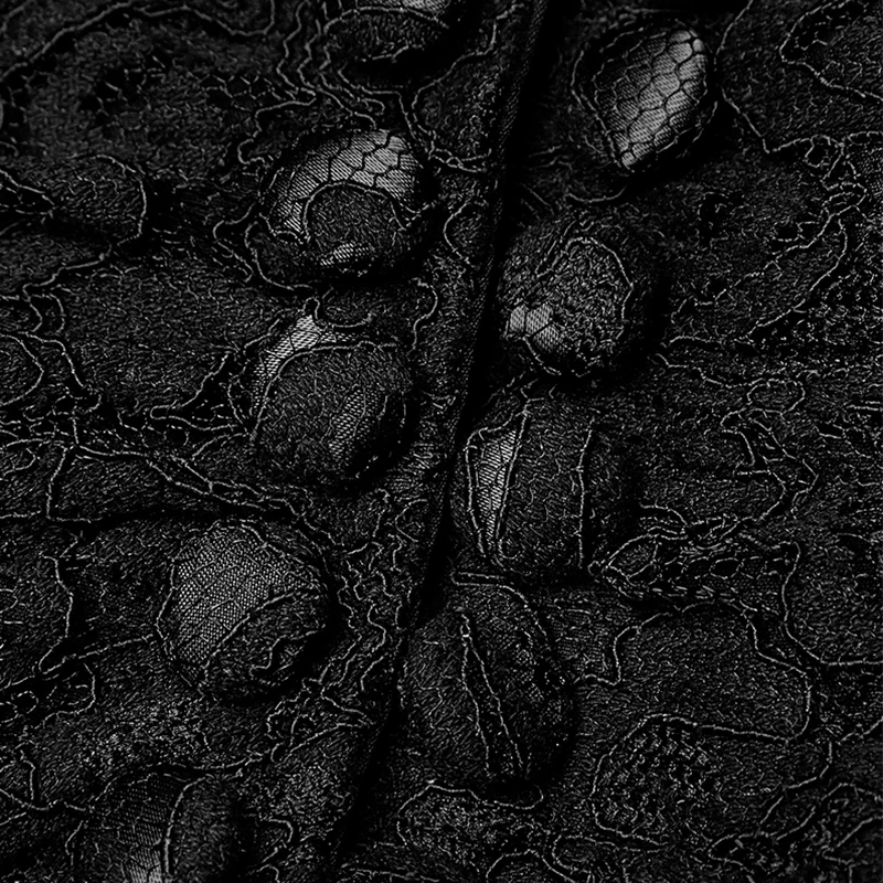 Женское винтажное длинное пальто смокинг черное Плиссированное в стиле панк с