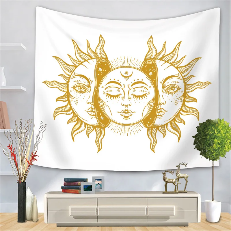 Греческая мифология солнце гобелен с Луной богемный Фон Ткань Гобелен для