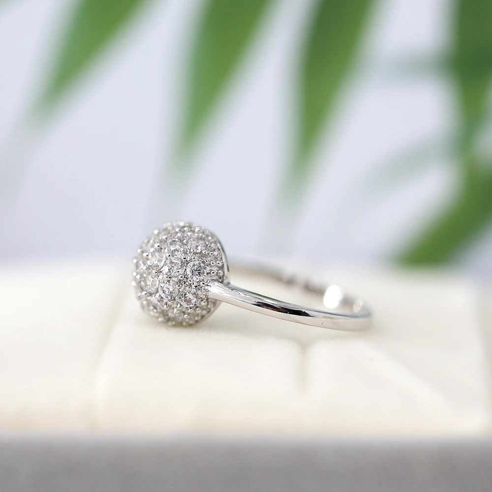 Кольцо из кубического циркония с бриллиантами бесцветное Ювелирное Украшение