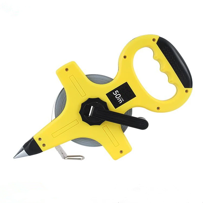 

30/50/100M Metric Waterproof And Abrasion Steel Tape Disc Flexible Rule Construction Engineering Measuring Tools