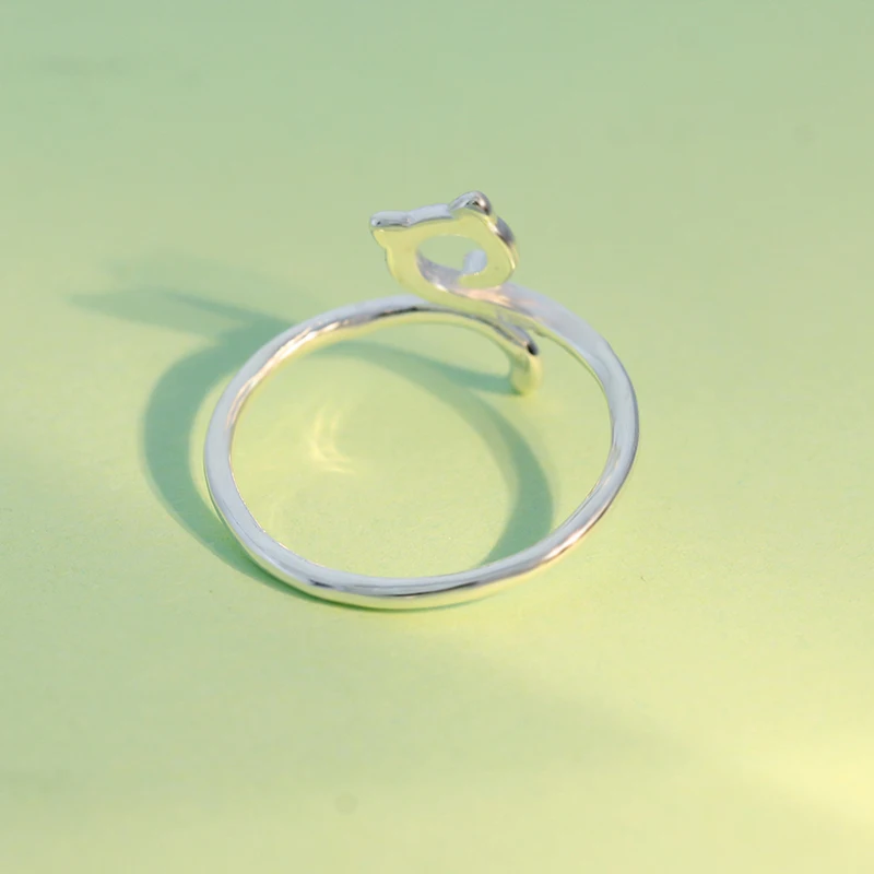 Женское кольцо для кошек Trustdavis однотонное ювелирное изделие из 100% настоящего