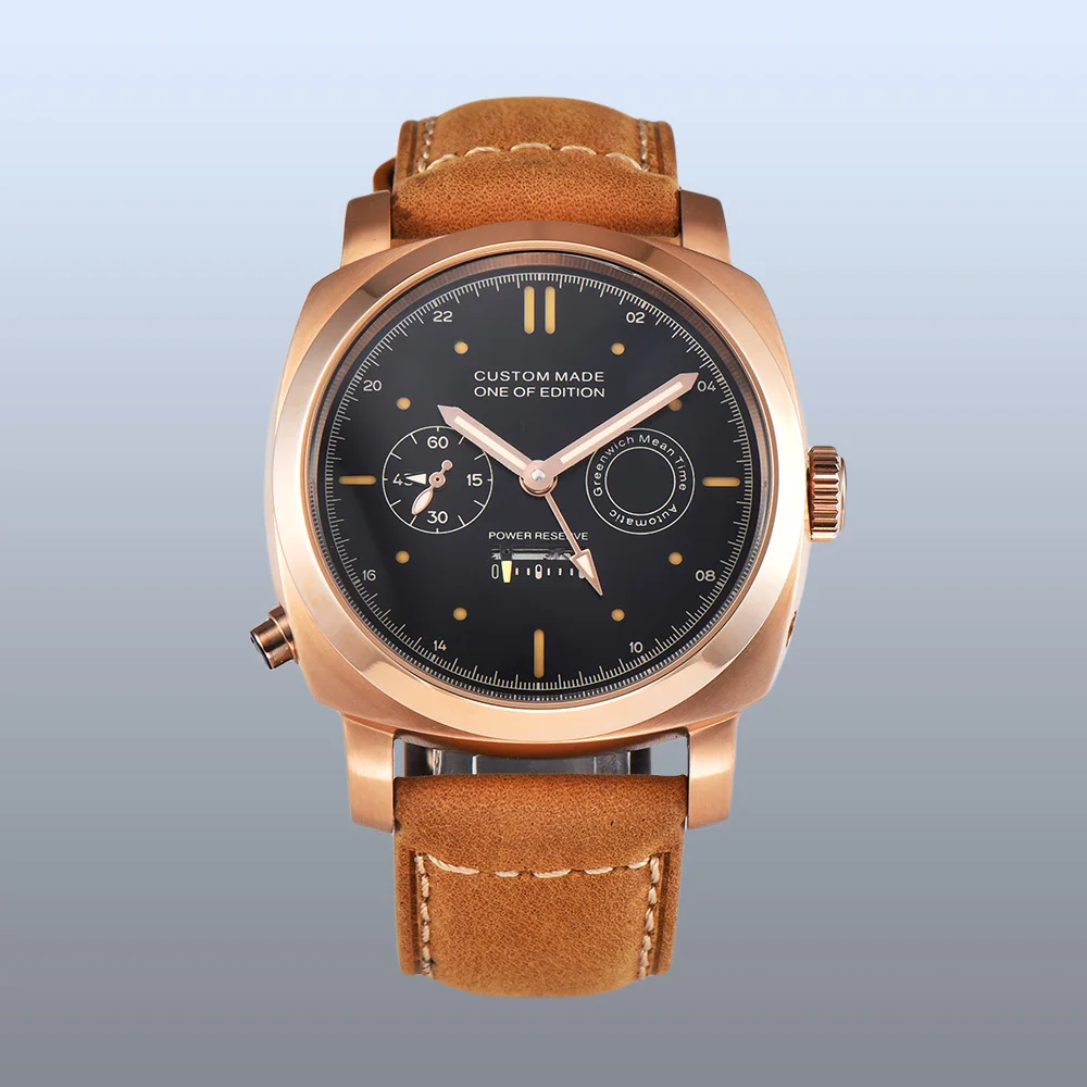 Часы 44 мм Мужские автоматические движения запас мощности световой указатель